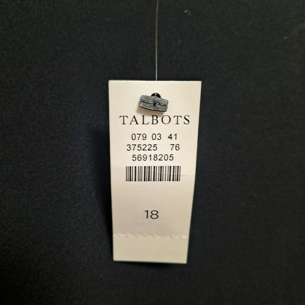 NWT Size 18 Black Talbots Sleeveless Sheath Dress Classic Old‎ Money